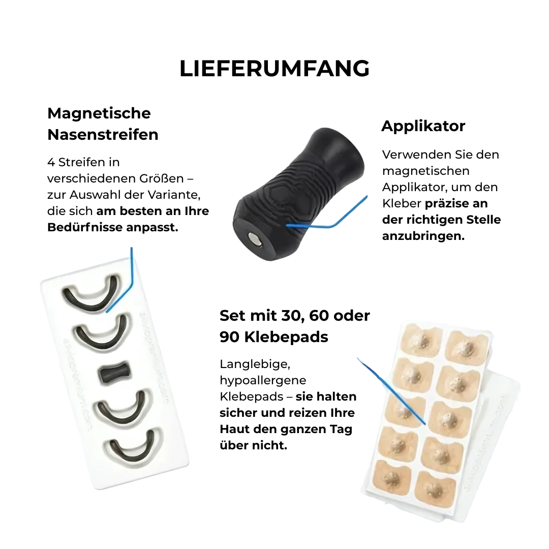 Anti-Schnarch Nasenstreifen mit Magneten